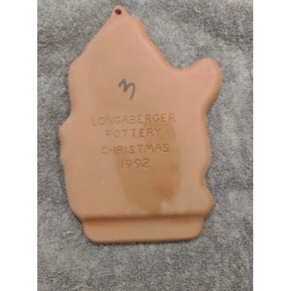 1992 Longaberger Pottery Christmas Santa Cookie/Chocolate Mold Retired - Picture 3 of 5